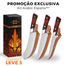 Kit 3 Facas Forjadas • Kit Arabic Esparta™ (COMPRE 1 LEVE 3 + Bainhas)