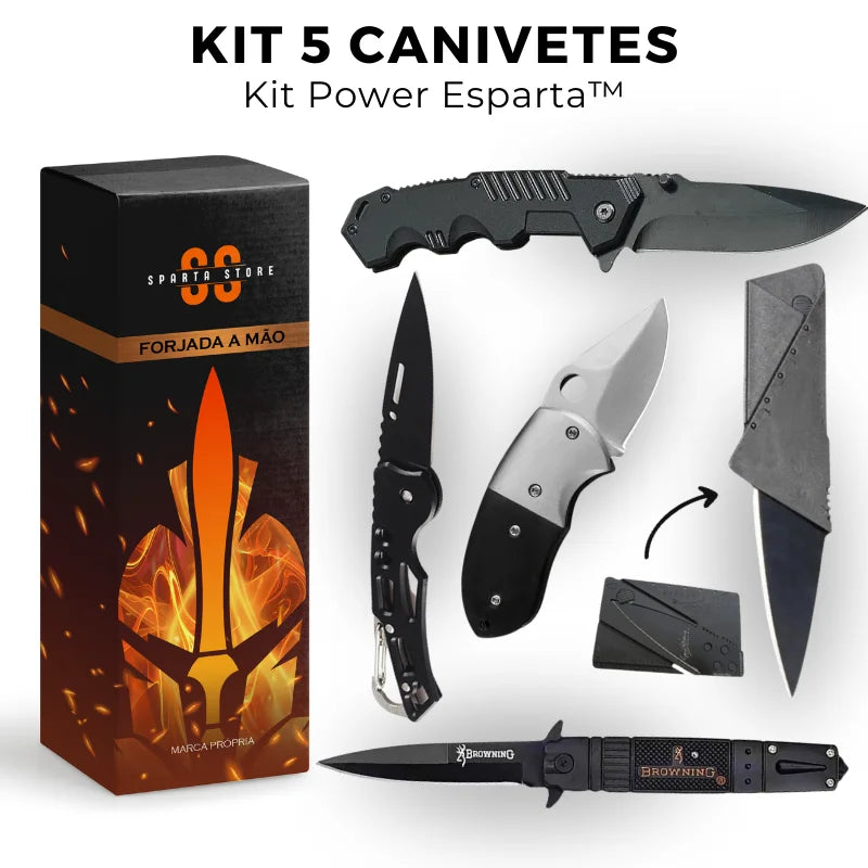 Kit Power Esparta™ • Kit de 5 Canivetes (+FRETE GRÁTIS)