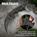 Faca Karambit Preta Inox Afiada + Bainha