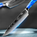 Faca Profissional Acabamento em Damasco • Faca Blue Esparta™